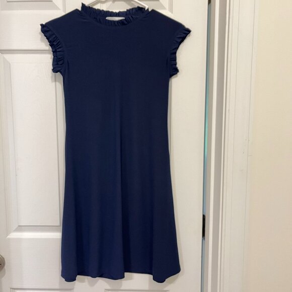 Annalee + Hope Dresses & Skirts - Navy Blue *Mock Neck* Mini Dress w/ Ruffles | XS | Simple & Sophisticated | NWOT
